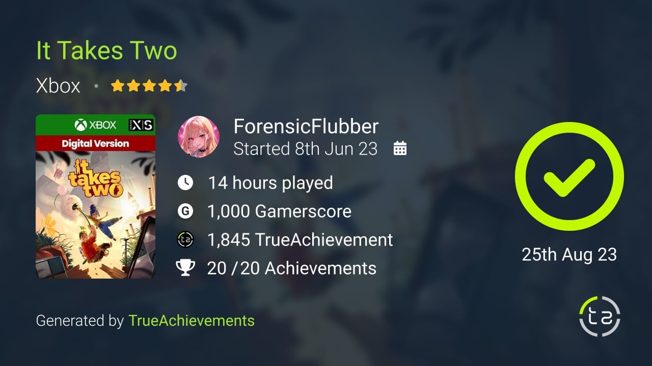 It Takes Two achievement summary